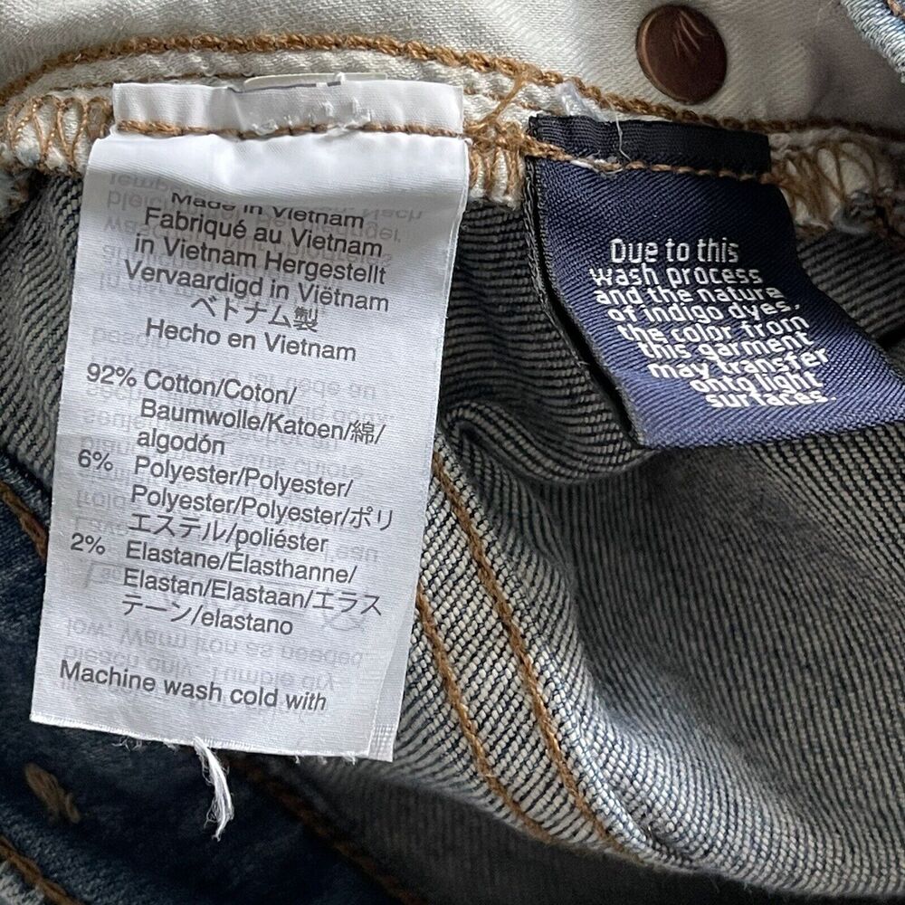 Madewell SZ 24 Cali Demi-Boot Jeans Button-Fly Mid-Rise Distressed Whiskered - Picture 10 of 11